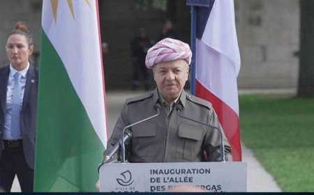 Başkan Barzani Paris'te: Peşmerge tüm dünya adına teröristlerle savaşıyor