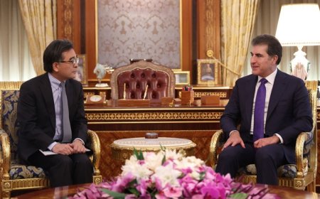 Başkan Neçirvan Barzani, Japonya'nın Irak Büyükelçisi Endo’yu kabul etti