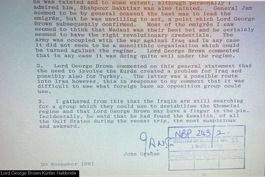 1981 İngiltere Belgeleri: “Kürtler Olmadan Devrim Olmaz”