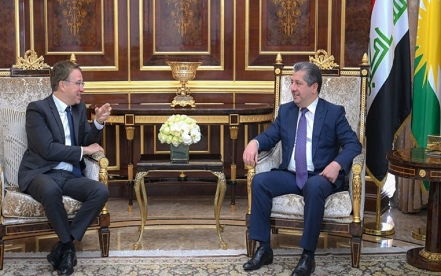 Mesrur Barzani, Fransa'nın Irak Büyükelçisi Patrick Durel ile görüştü