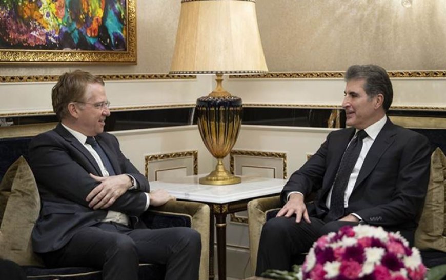 Neçirvan Barzani, Fransa’nın Bağdat Büyükelçisi Patrick Durel’i Erbil’de kabul etti