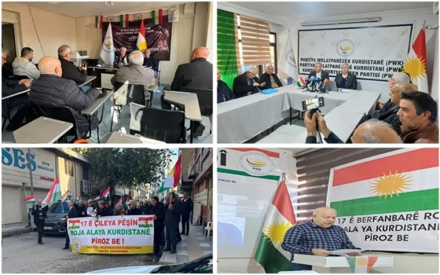 PWK, Diyarbakır, Mardin, Batman, Van ve İstanbul'da Kürdistan Bayrağı Günü'nü Kutladı