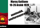 HAK-PAR: Maraş Katliamını unutmadık, unutturmayacağız