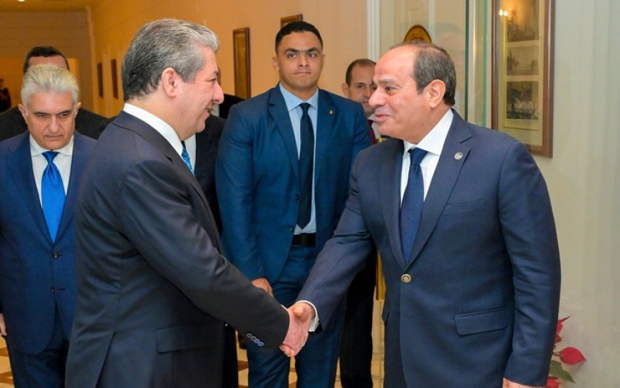 Başbakan Mesrur ​​Barzani, Mısır Cumhurbaşkanı Sisi ile bir araya geldi