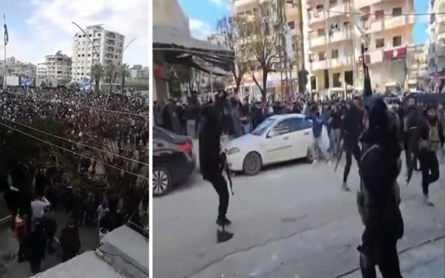 Suriye'de Aleviler federasyon talebiyle sokaklara çıktı