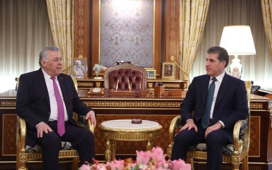 Neçirvan Barzani, Filistin Başkonsolosu Huzuri’yi kabul etti