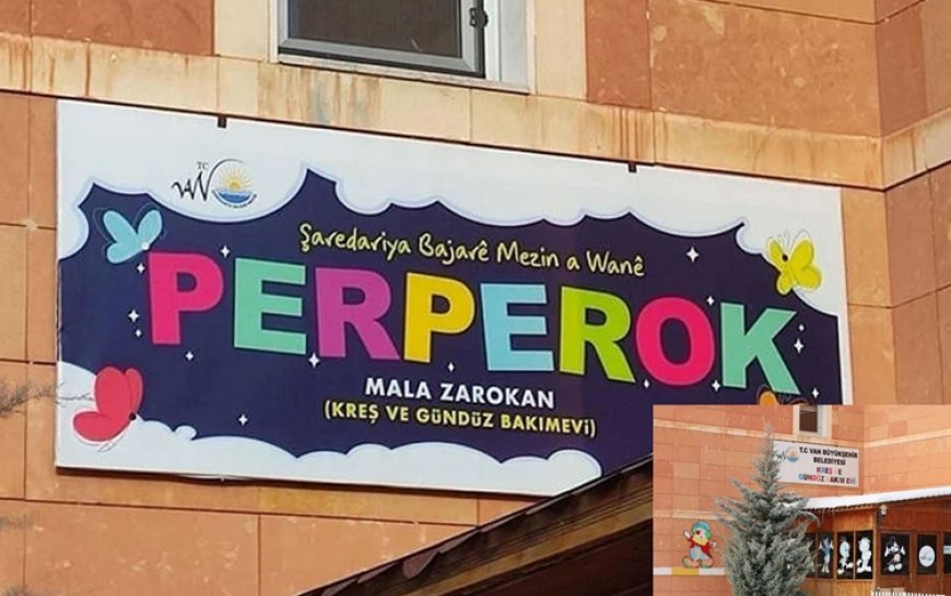 Van’da Kürtçe adı değiştirilen 'Perperok' kreşi için protesto