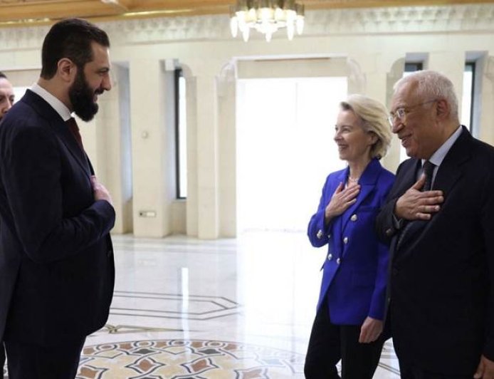 Suriye Cumhurbaşkanı Şara, Avrupa Birliği yetkilileriyle görüştü