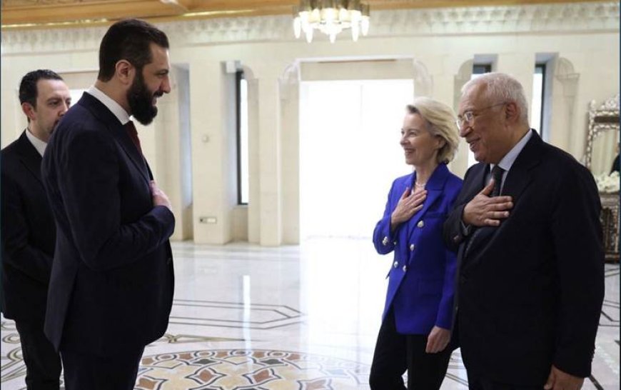 Suriye Cumhurbaşkanı Şara, Avrupa Birliği yetkilileriyle görüştü