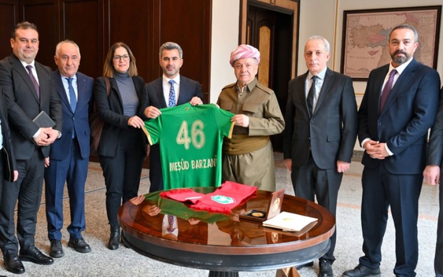 Başkan Barzani Amedspor heyetini kabul etti: Spor, barış ve kardeşlik mesajı