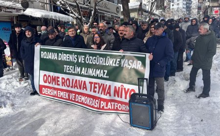 Dersim'de 'Rojava' protestosu: ‘Saldırılar derhal durdurulmalı’