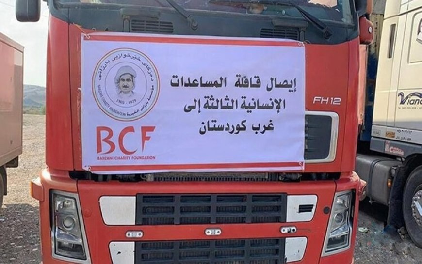 Barzani Yardım Vakfı’ndan Rojava’ya 67 tırlık yardım konvoyu