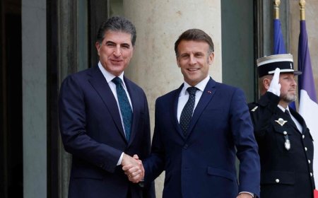 Macron, Suriye'deki arabuluculuğu için Neçirvan Barzani'ye teşekkür etti