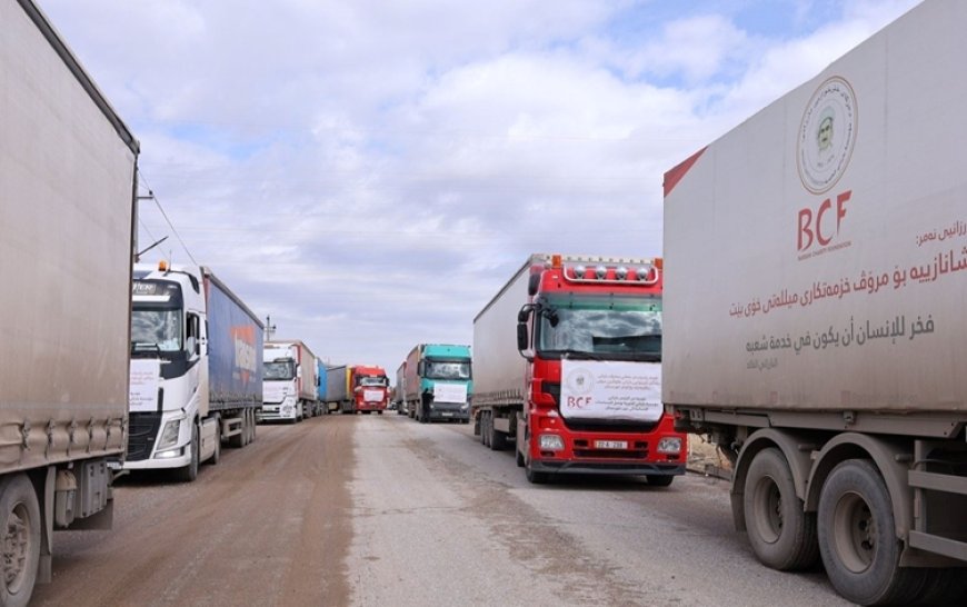 Barzani Yardım Vakfı Kamışlo’da: 114 tır dolusu yardım Rojava’ya ulaştı