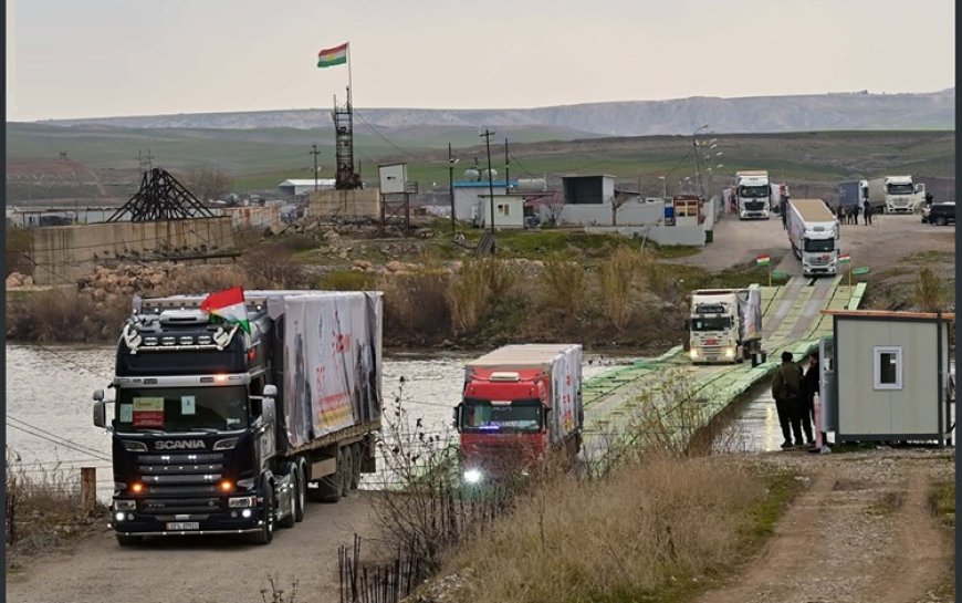 Renci Rûdaw yardımları Rojava’ya ulaştı: İlk etapta 80 tır gönderildi