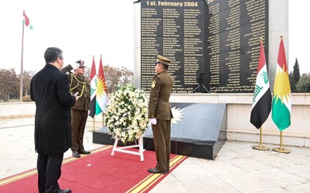 Başbakan Mesrur Barzani 1 Şubat Şehitlerini Andı