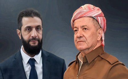Başkan Barzani ve Ahmed Şara, DSG-Şam anlaşmasını görüştü