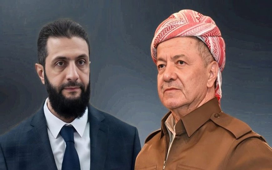 Başkan Barzani ve Ahmed Şara, DSG-Şam anlaşmasını görüştü