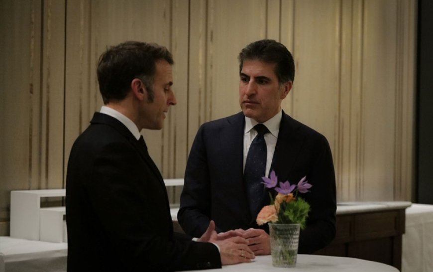 Başkan Neçirvan Barzani ile Fransa Cumhurbaşkanı Macron: Suriye Anayasası'nda Kürtlerin hakları korunmalı