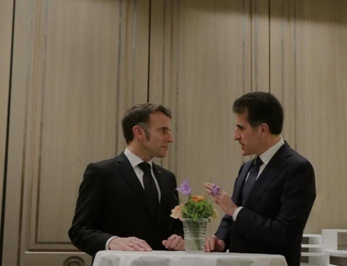 Macron, Başkan Neçirvan Barzani ile görüştü: Bölgesel çatışmalar masada
