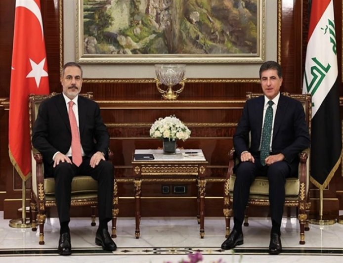 Kürdistan Bölgesi Başkanı Neçirvan Barzani ile Hakan Fidan görüştü