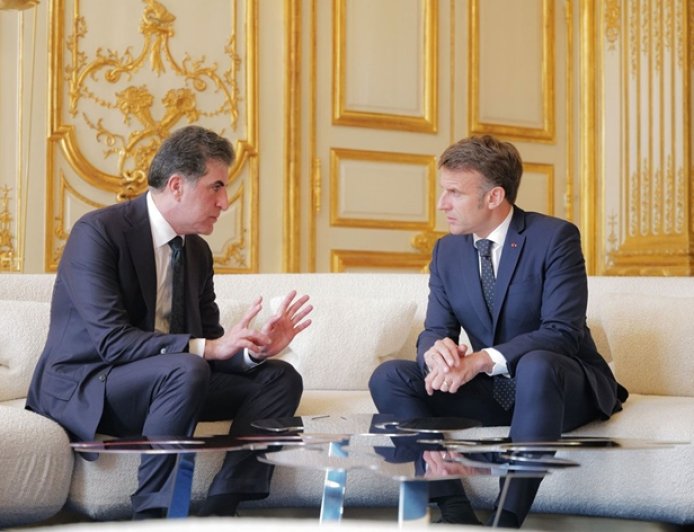 Neçirvan Barzani ve Macron’dan kritik görüşme: Savaşın tırmanmasından endişeliyiz