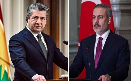 Başbakan Mesrur Barzani ile Hakan Fidan görüştü