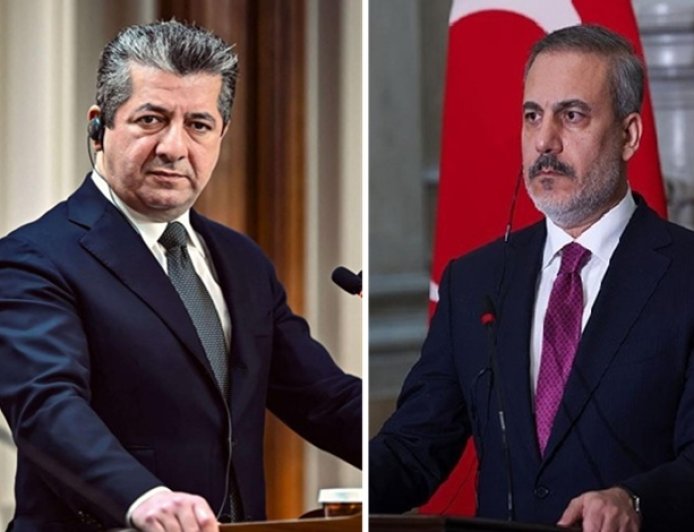 Başbakan Mesrur Barzani ile Hakan Fidan görüştü