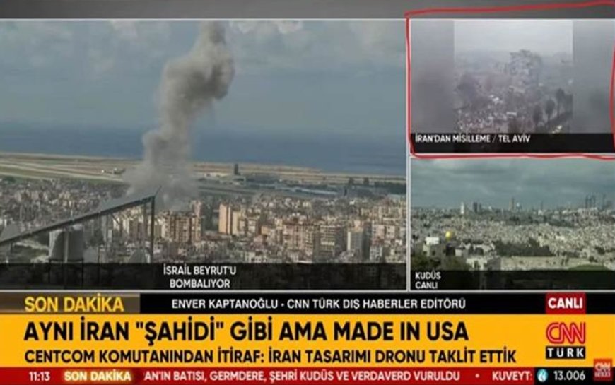 CNN Türk, Maraş’taki deprem görüntüsünü Tel Aviv’de bombardıman diye kullandı