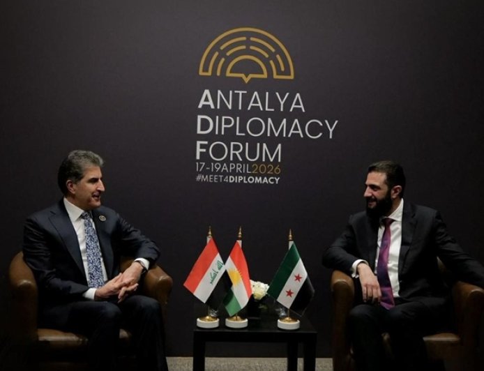 Başkan Neçirvan Barzani ile Ahmed Şara Antalya'da bir araya geldi