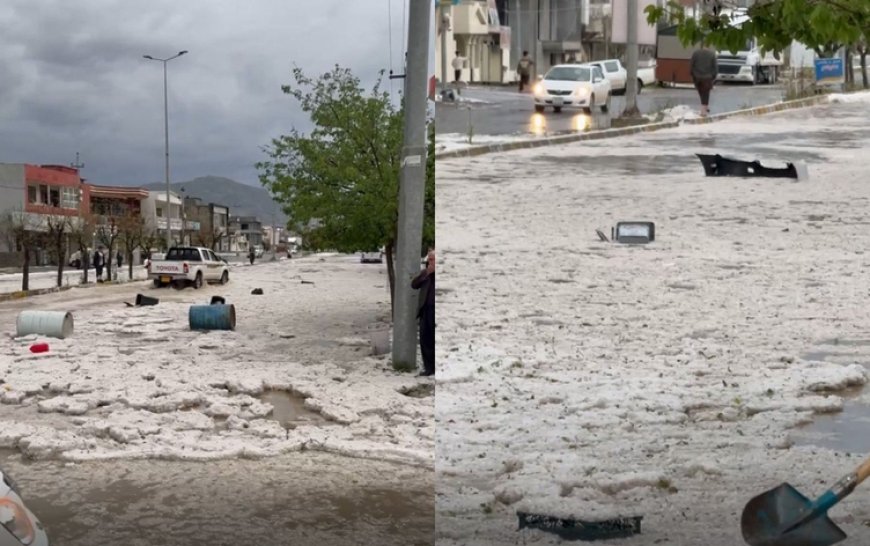 Süleymaniye’de şiddetli fırtına ve dolu: 35 yaralı, onlarca evi su bastı