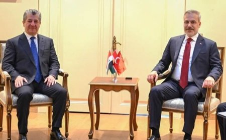 Başbakan Mesrur Barzani ile Türkiye Dışişleri Bakanı Fidan görüştü