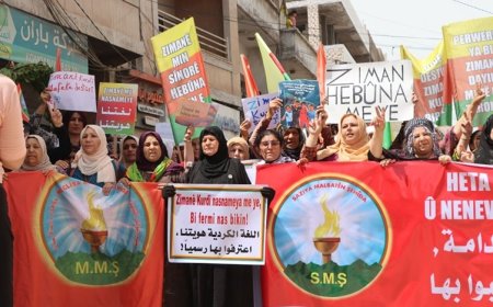 Kamışlo'da için yürüyüş: ‘Resmi dil olana kadar direneceğiz’