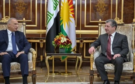 Mesrur Barzani eski Irak Başbakanı Mustafa Kazımi'yi kabul etti