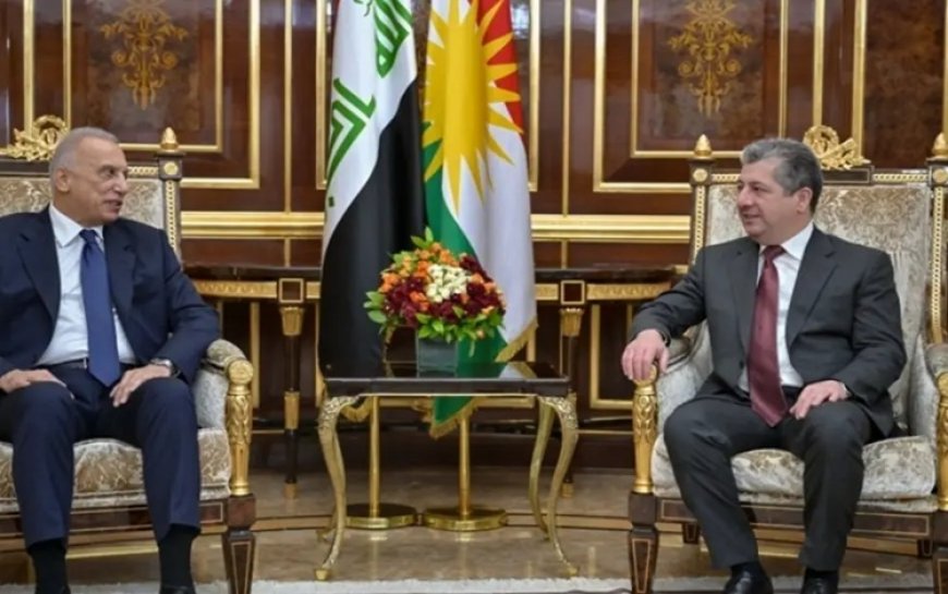 Mesrur Barzani eski Irak Başbakanı Mustafa Kazımi'yi kabul etti