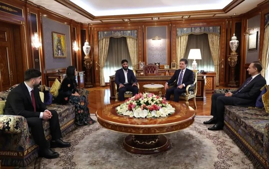 Başkan Neçirvan Barzani, MMA şampiyonu Kürt sporcu Namo Fazıl’ı kabul etti