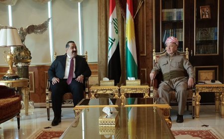 Başkan Barzani Azim Koalisyonu Başkanı Musenna Samerrai'yi kabul etti
