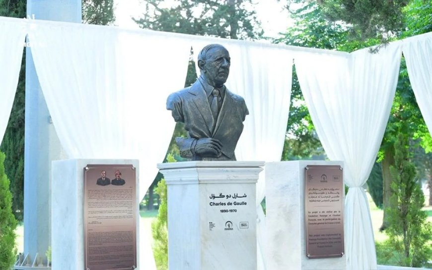 Erbil’de Fransız General Charles de Gaulle’ün heykeli açıldı