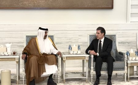 Neçirvan Barzani, Katar'ın eski emiri için düzenlenen taziye törenine katıldı