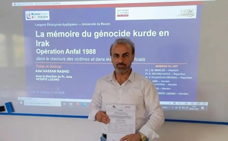 Kürt araştırmacıdan Fransa’da tarihi başarı: 1125 sayfalık Enfal teziyle doktor unvanı aldı