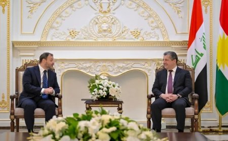 Mesrur Barzani, AB Ofisi Başkanı'nı kabul etti