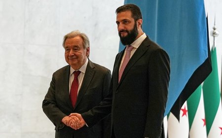 BM Genel Sekreteri Guterres, Suriye Cumhurbaşkanı Şara ile görüştü