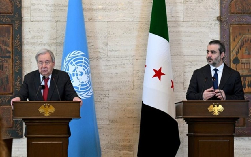 Şam'da Şeybani ile görüşen BM Genel Sekreteri Guterres: Golan Tepeleri Suriye toprağıdır