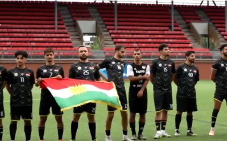Finlandiya'daki Kürdistan Futbol Takımı ikinci oldu