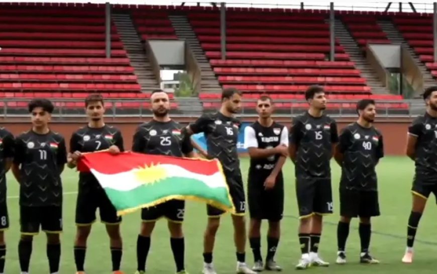 Finlandiya'daki Kürdistan Futbol Takımı ikinci oldu