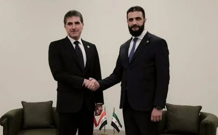 Ahmed Şara'dan Neçirvan Barzani görüşmesine ilişkin Kürtçe paylaşım