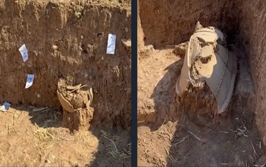 Kürdistan Bölgesi’nde tarihi keşif: 2 bin 100 yıllık tabut ve hamile kadın heykeli bulundu!
