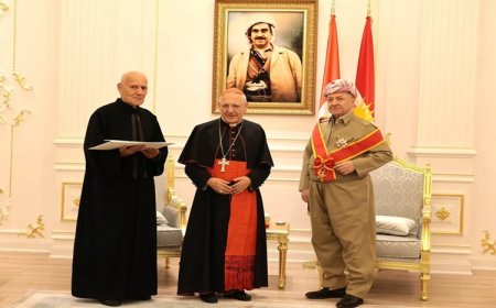 Başkan Barzani’ye Papa’nın Yüksek Onur Nişanı verildi