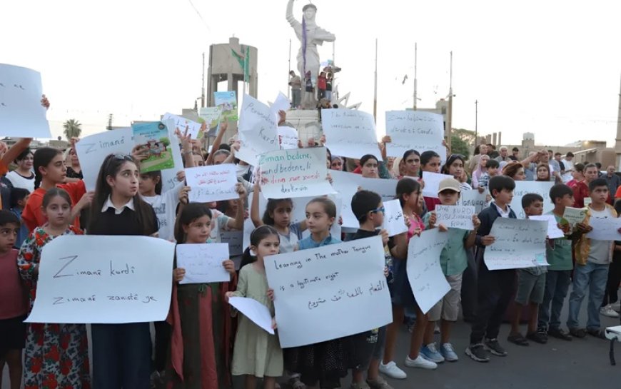 Kürtçenin haftada üç saatle sınırlandırılmasına karşı Rojava’nın 7 kentinde protesto