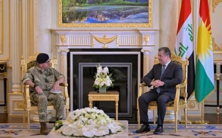 Mesrur Barzani, İngiliz askeri heyetini kabul etti